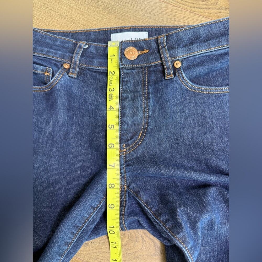 LOFT Curvy Straight Jeans Dark Wash Mid Rise Stretch Denim Pants Size 2/26 - Picture 8 of 9